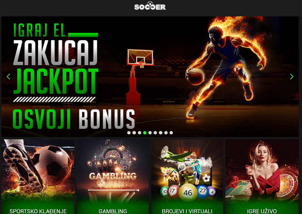 Soccerbet кладионица почетна страна