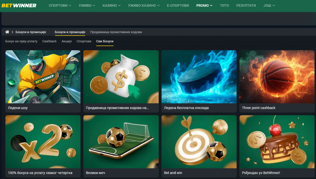 Betwinner кладионица промоције