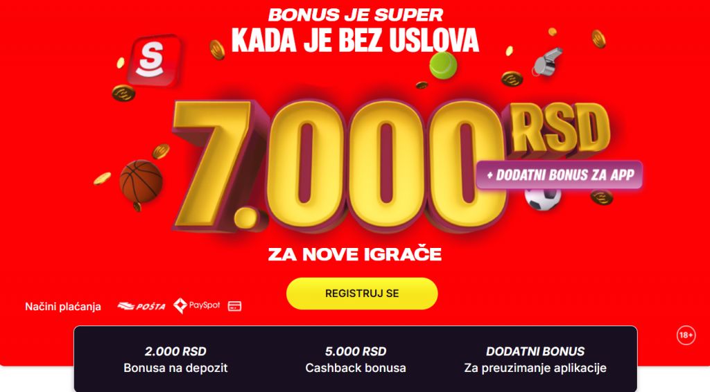 Супербет бонус добродошлице за клађење