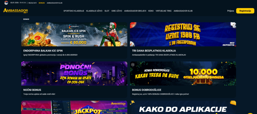 Ambassadorbet кладионица бонуси